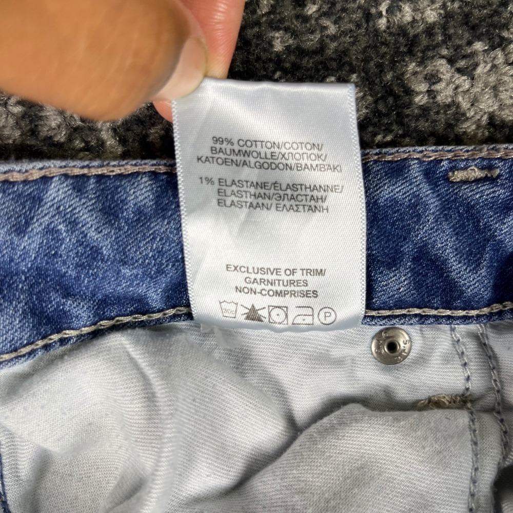 Silver Jeans Avery Slim Bootcut Jeans Womens W29 L33 Blue Distressed Side Slit - Picture 10 of 11